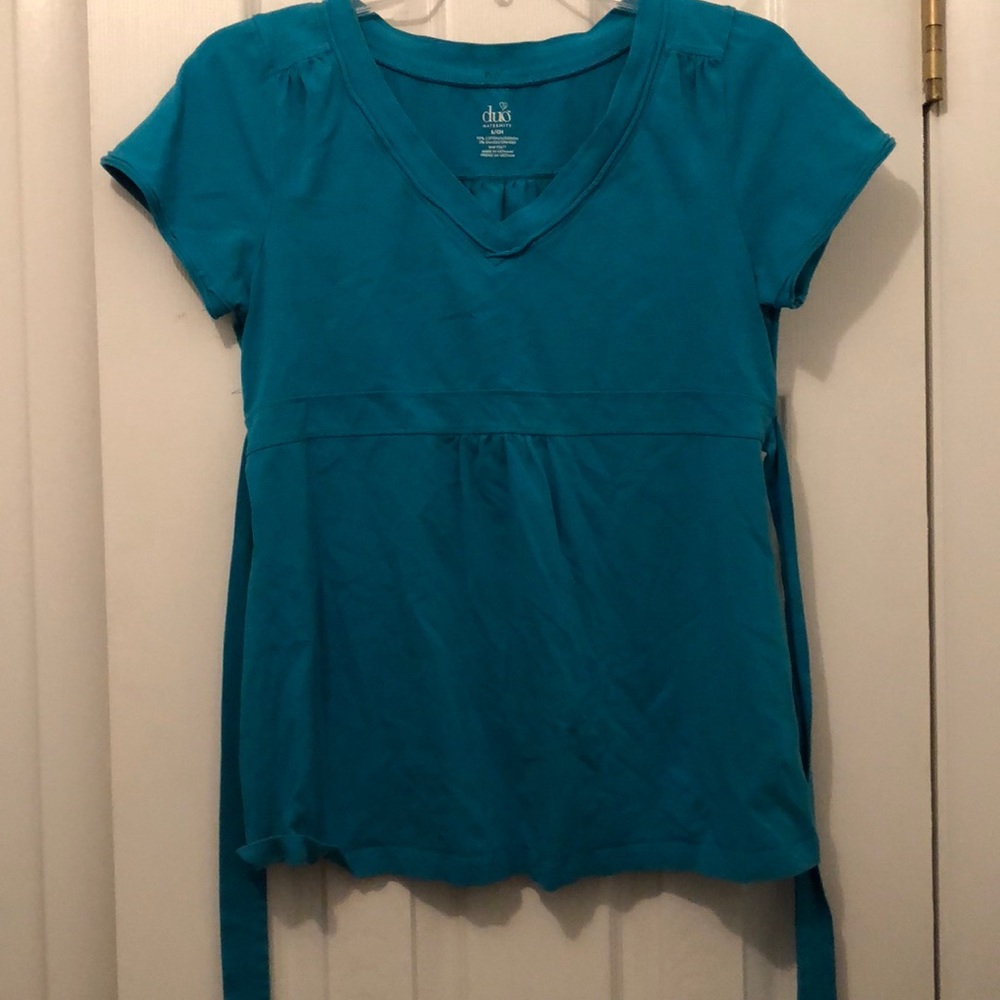 Blue maternity shirt
